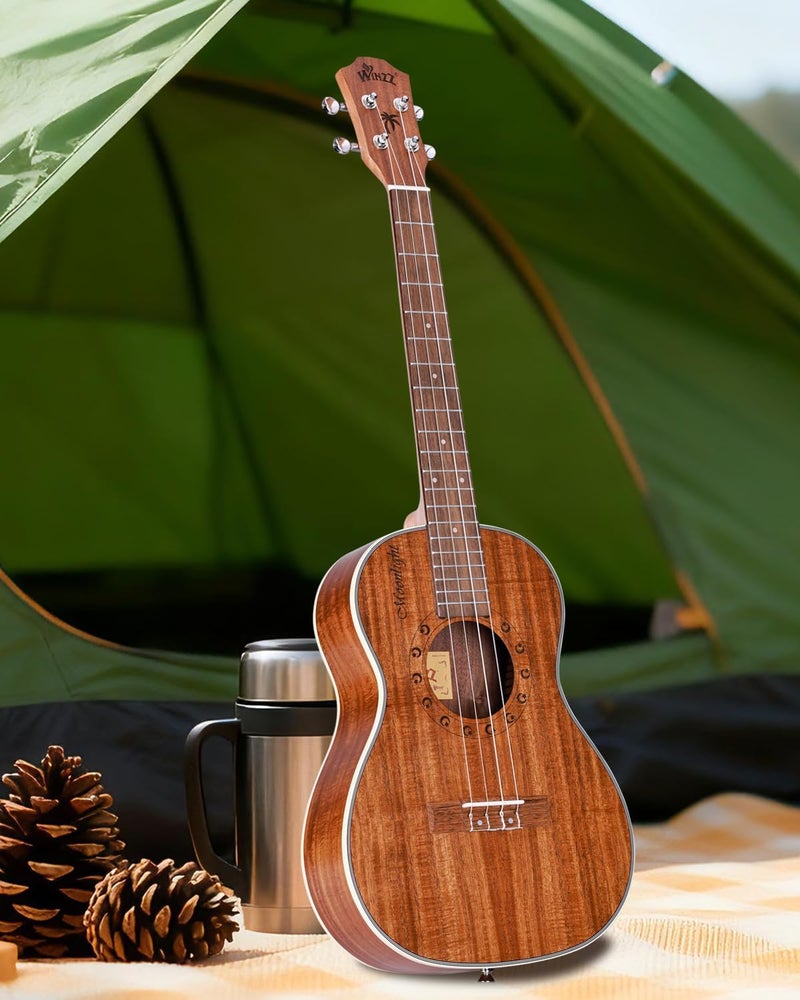 Winzz Baritone Ukulele 30 Inch for Beginners, KOA Ukelele Kit for Starter or Professional Best Selection Wood - Natural Matte - Image 2